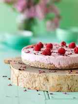 Cheesecake de framboesas e rosas - MPL beauty