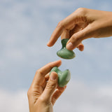 Gua sha mushrooms, green aventurine
