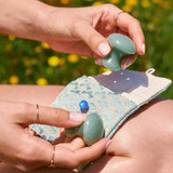 cogumelos gua sha aventurina verde - Ferramentas de Beleza - MPL beauty