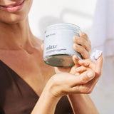 espuma de banho exfoliante: relaxe