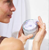 espuma de banho exfoliante: relaxe