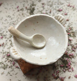 Ceramic bowl + spoon